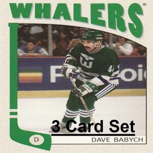 Dave Babych Hartford Whalers NHL Hockey Card Collection - 3 Card Set